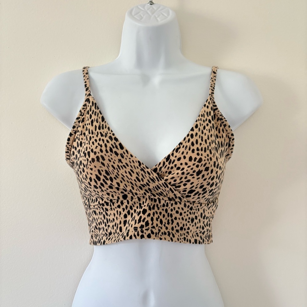 Brandy Melville Leopard Print Crop Top